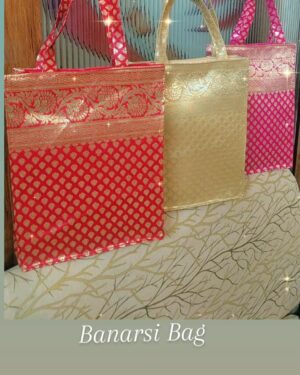 Banarasi Silk Gift Bags - Set of 3