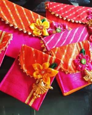 Lehriya Flower Coin Pouches - Set of 6