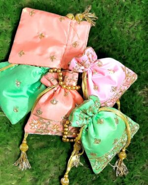 Gota Work Coin Potlis - Set of 6