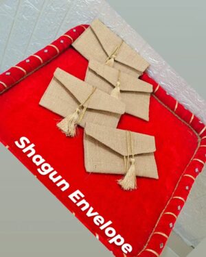 Eco-Friendly Jute Shagun Envelopes - Set of 6