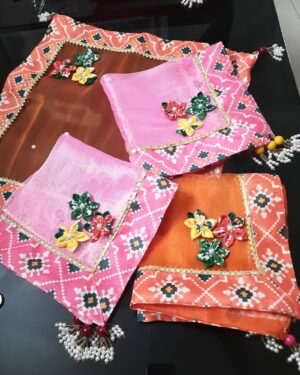 Patola Design Thali Covers - Set of 3