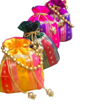 Wedding Gift Banarasi Potli Bags (set of 4)
