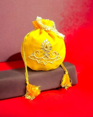 Elegant Embroidered Wedding Potli Bag (8×10 Inches)