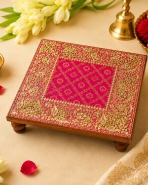 Wooden puja chawki 12/12 inch