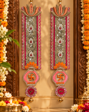 Handcrafted Shubh Labh Wall Hanging – set of 1 pair